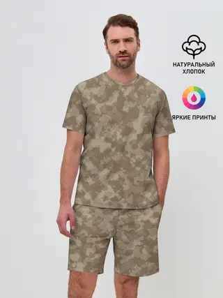 Мужской костюм с шортами / Хаки