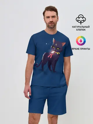 Мужской костюм с шортами / КИСА С ТЕЛЕФОНОМ