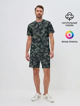 Мужской костюм с шортами / Камуфляж