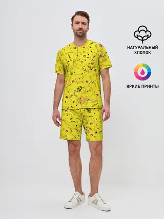 Мужской костюм с шортами / ПИКАЧУ