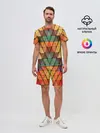 Мужской костюм с шортами / Геометрия