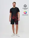 Мужской костюм с шортами / RED STRIPES | КРАСНАЯ ГЕОМЕТРИЯ