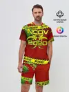 Мужской костюм с шортами / 2020-nCoV Коронавирус