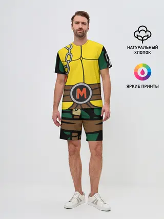 Мужской костюм с шортами / Микеланджело Косплей