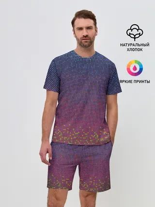 Мужской костюм с шортами / Ретро узор