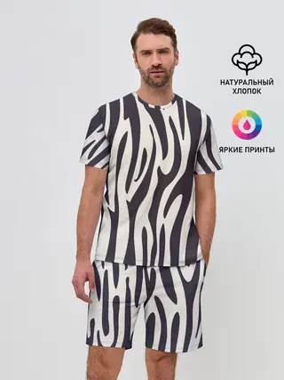 Мужской костюм с шортами / Я зебра