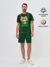Мужской костюм с шортами / Котёнок в пледе