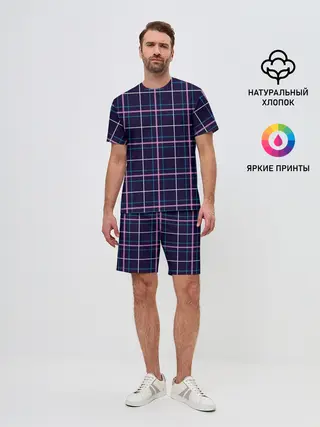 Мужской костюм с шортами / Шотландка