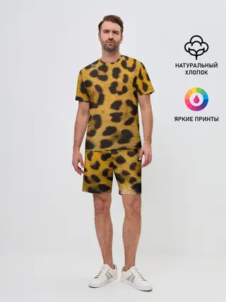 Мужской костюм с шортами / Леопард