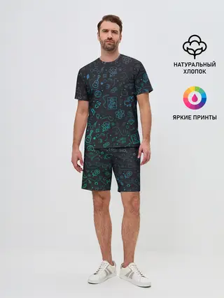 Мужской костюм с шортами / Смайлы.