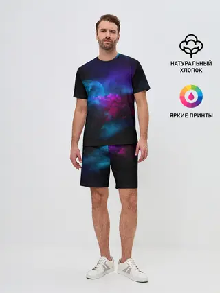 Мужской костюм с шортами / НЕОН КОСМОС