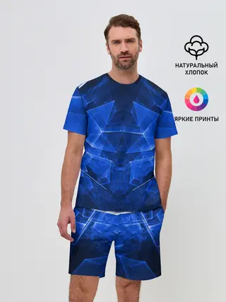 Мужской костюм с шортами / СИНЯЯ БРОНЯ