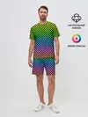 Мужской костюм с шортами / РАДУЖНАЯ ШАХМАТКА