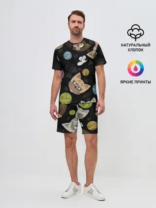 Мужской костюм с шортами / Злой кот.