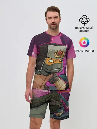 Мужской костюм с шортами / ЧЕРЕПАШКА В УШАНКЕ НИНДЗЯ