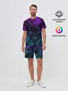Мужской костюм с шортами / NEON SMOKES STRIPES | НЕОНОВЫЕ ВОЛНЫ