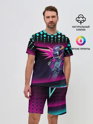 Мужской костюм с шортами / НЕОНОВЫЙ ГОНЩИК