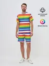 Мужской костюм с шортами / Радужные полосы