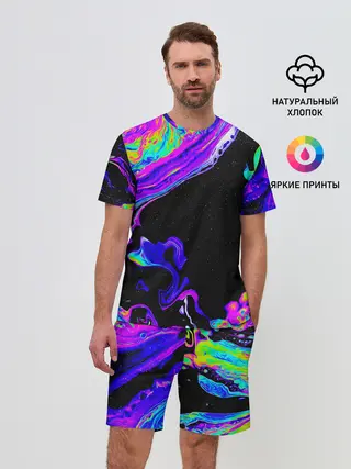 Мужской костюм с шортами / DIGITAL ABSTRACT