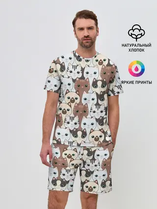 Мужской костюм с шортами / Животные.
