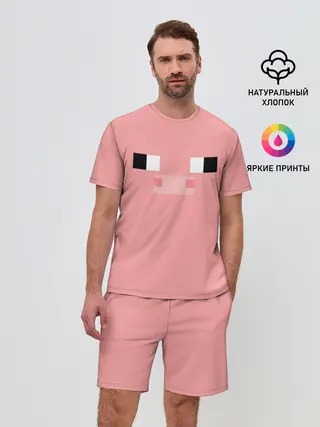 Мужской костюм с шортами / Minecraft Pig