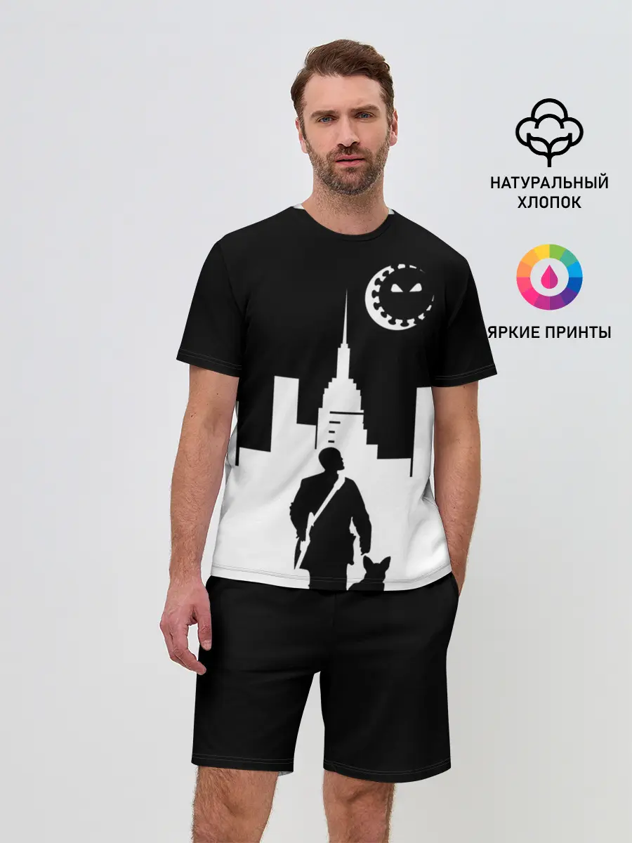 Мужской костюм с шортами / Борец с COVID19
