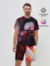Мужской костюм с шортами / Ken Kaneki красные жала