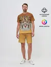 Мужской костюм с шортами / Стилизованный арт ЛЕВ морда