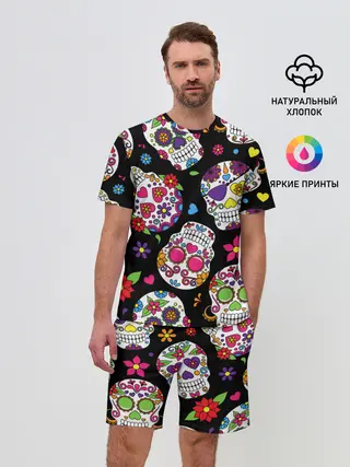 Мужской костюм с шортами / Шальные черепа