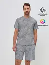 Мужской костюм с шортами / Серый бетон