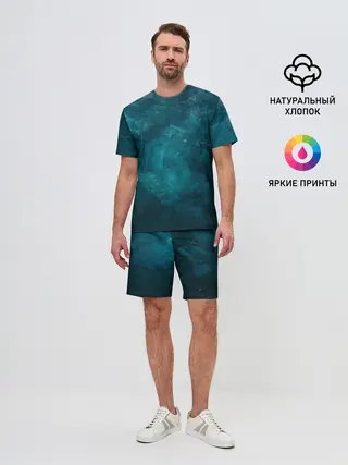 Мужской костюм с шортами / Лазурь
