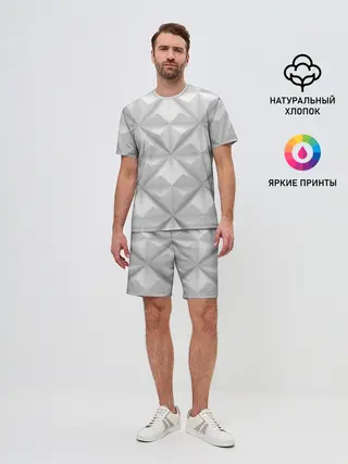 Мужской костюм с шортами / Ромбы