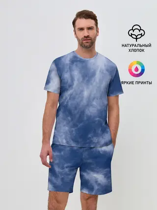 Мужской костюм с шортами / Облака в небе