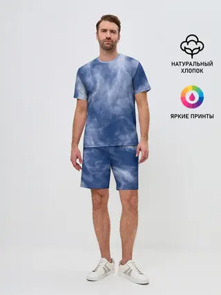 Мужской костюм с шортами / Облака в небе