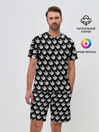 Мужской костюм с шортами / Паттерн Рок коза
