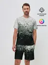 Мужской костюм с шортами / Разводы жидкость абстракция
