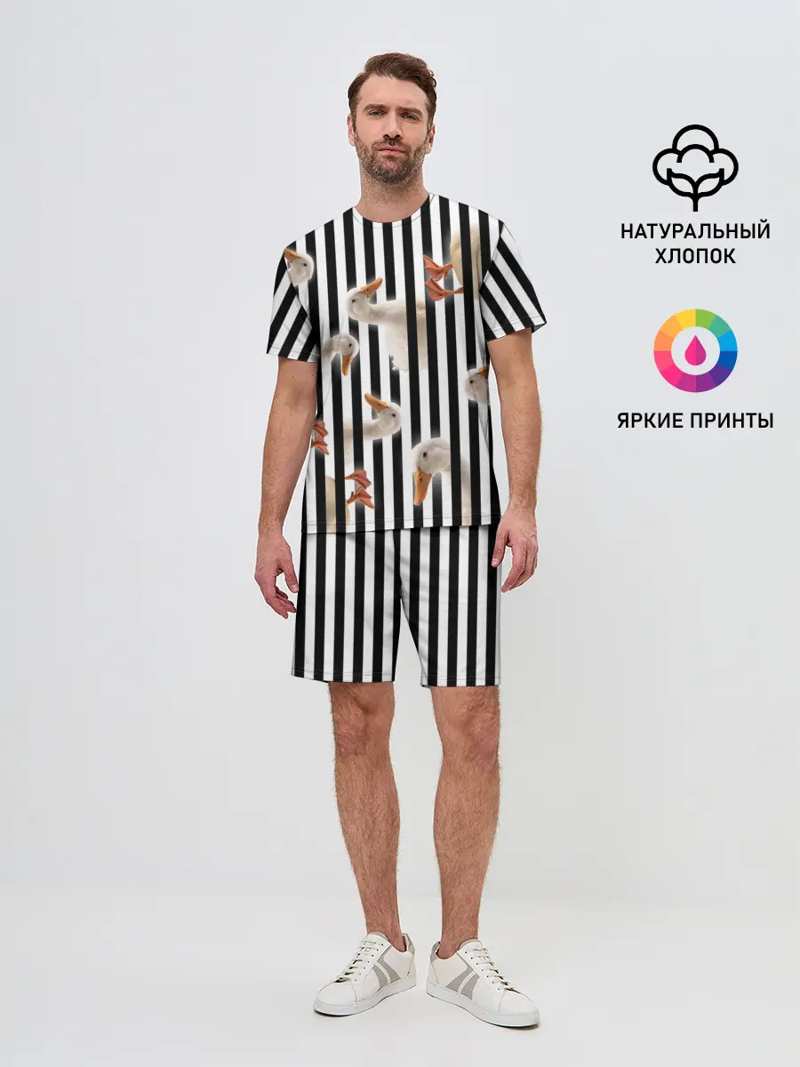 Мужской костюм с шортами / Гуси