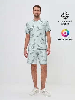 Мужской костюм с шортами / Милые птички
