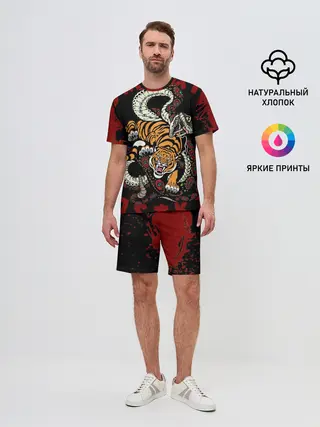 Мужской костюм с шортами / Японский Тигр