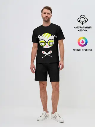 Мужской костюм с шортами / Стильное Аниме лого