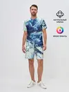 Мужской костюм с шортами / Абстракция смешивание разводы