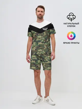 Мужской костюм с шортами / Россия камуфляж