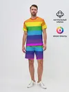 Мужской костюм с шортами / ЦВЕТНЫЕ ЛИНИИ