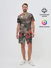 Мужской костюм с шортами / Dsquared tatoo DRAGON
