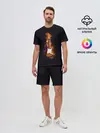 Мужской костюм с шортами / Огонь музыка