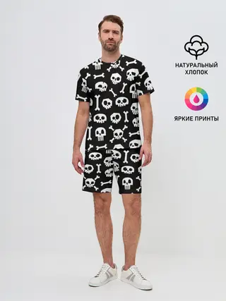 Мужской костюм с шортами / Черепушки