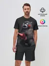Мужской костюм с шортами / Kumamon прикрылся