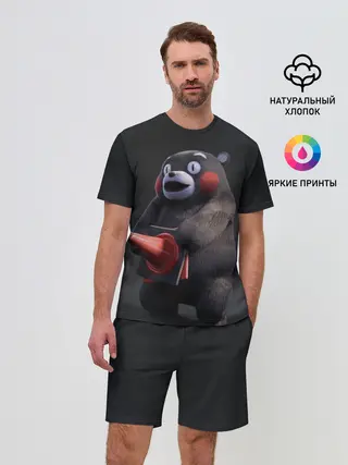 Мужской костюм с шортами / Kumamon прикрылся