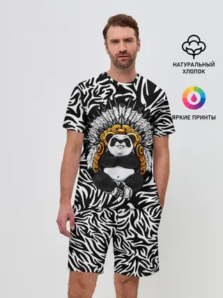 Мужской костюм с шортами / Мудрая Панда