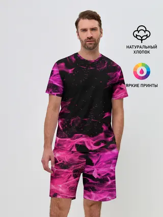 Мужской костюм с шортами / ОГОНЬ НЕОН